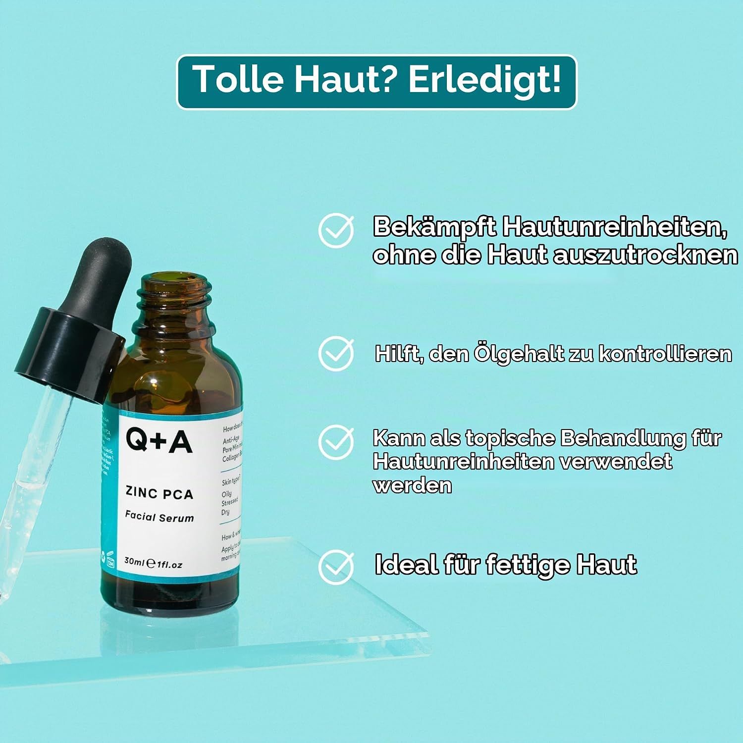 Q+A Zink-PCA-Gesichtsserum