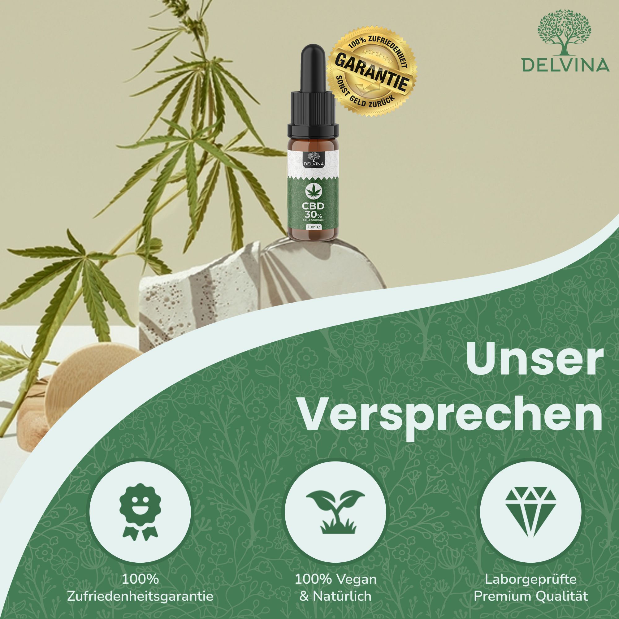 Delvina CBD Öl 30% Vollspektrum