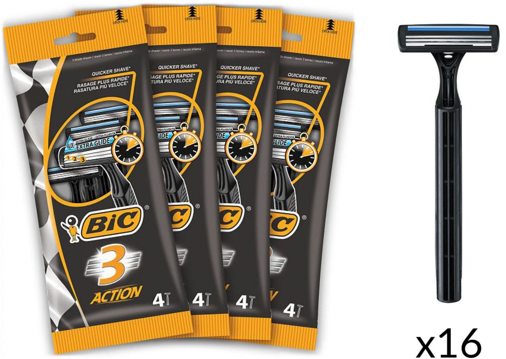BIC 3 Action Rasierer Herren