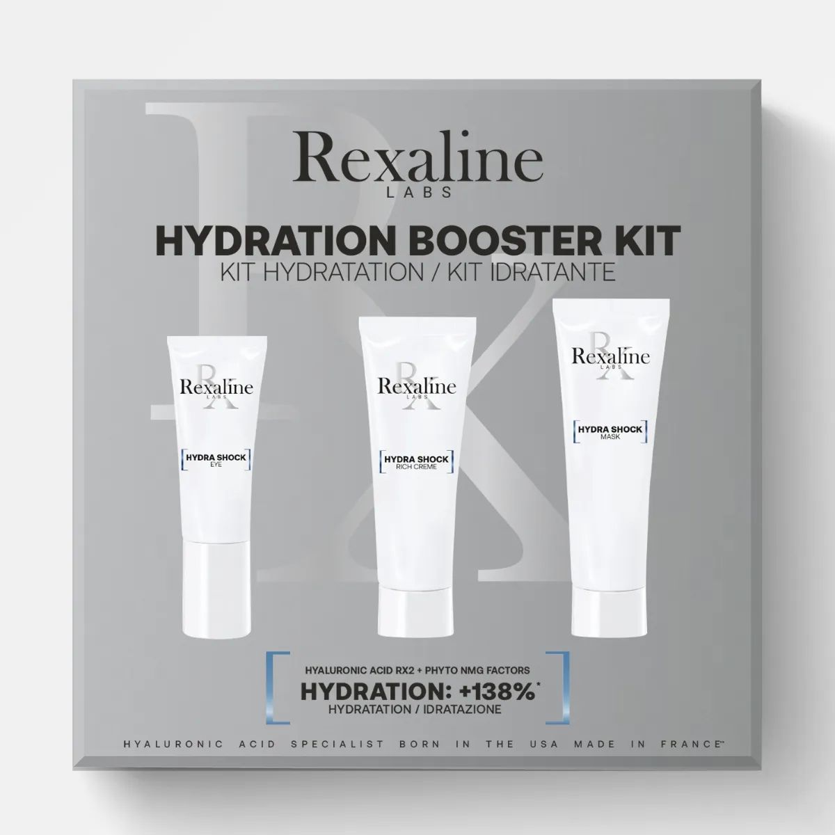 Rexaline Hydra Shock Reiseset zur Wiederherstellung der Hautfeuchtigkeit 45 ml