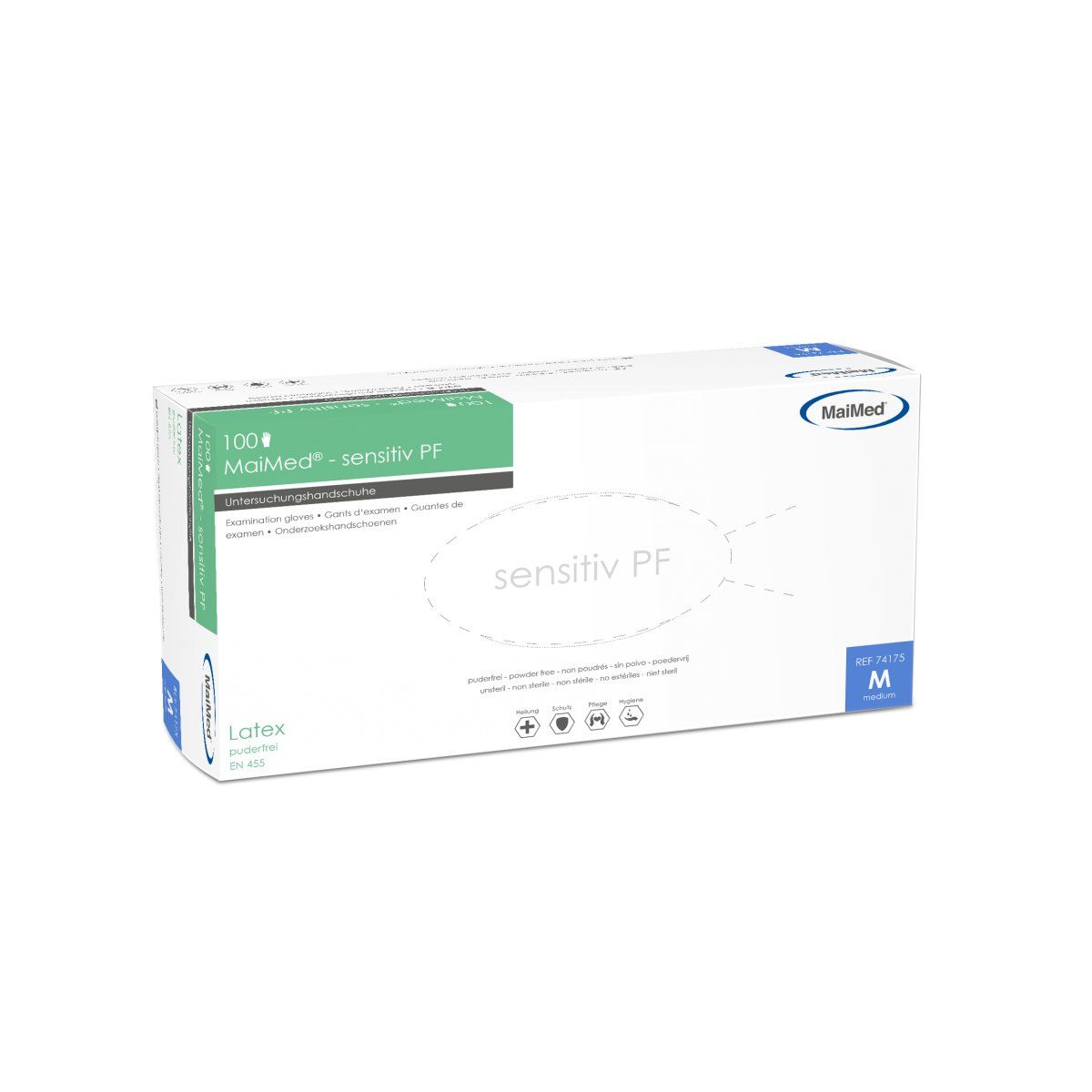 MaiMed Sensitiv Latex Handschuhe puderfrei Gr. S