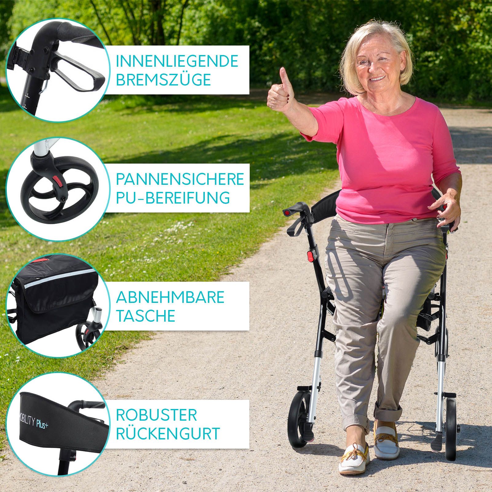 Mobility Plus+ Design-Rollator Dr10+ 1 St