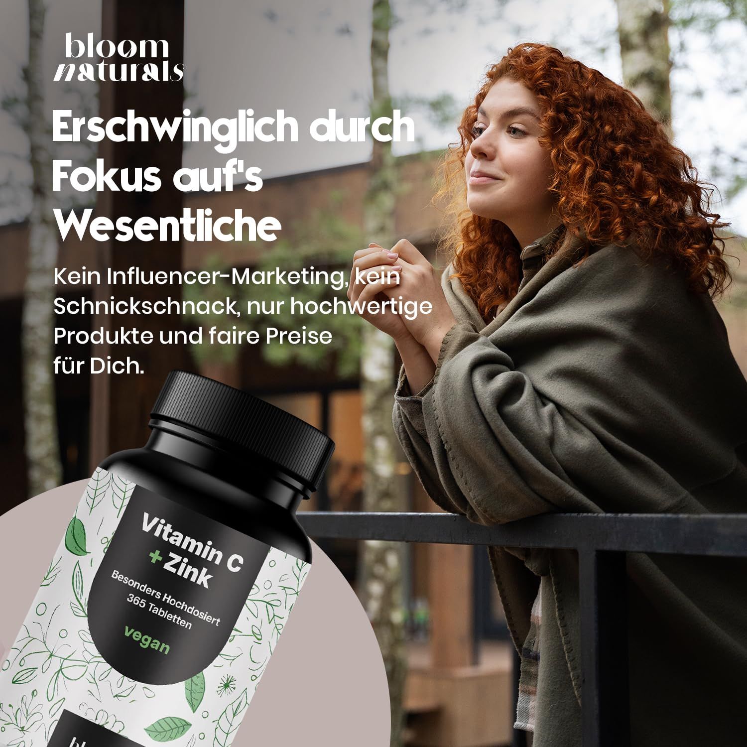 Bloom Naturals Vitamin C Zink Tabletten