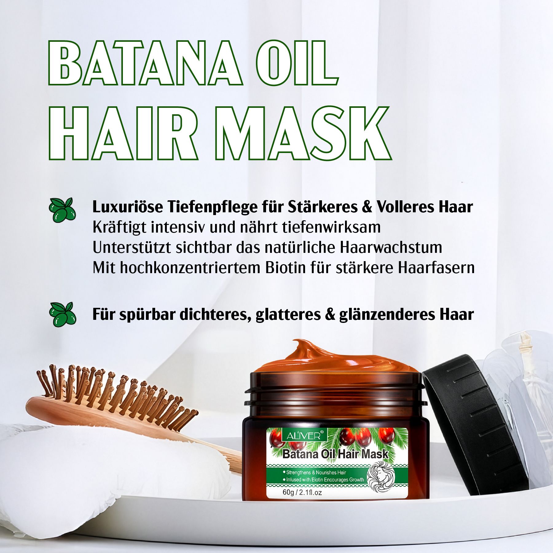 ALIVER Haarmaske Batana Öl  für Haarpflege Vegan