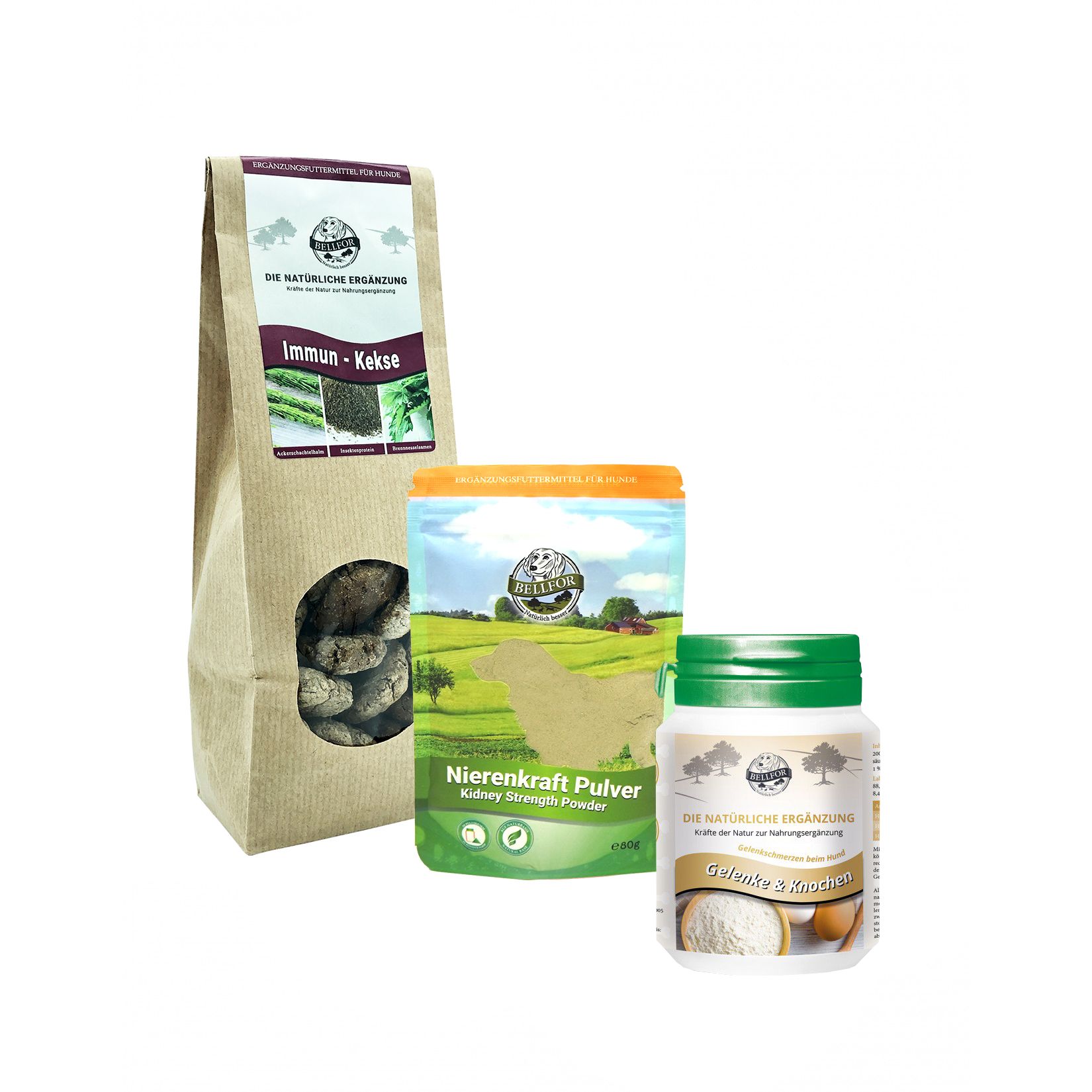 Bellfor Trockenfleischstreifen Mix - 4 Sorten (Huhn, Truthahn, Reh, Ente)