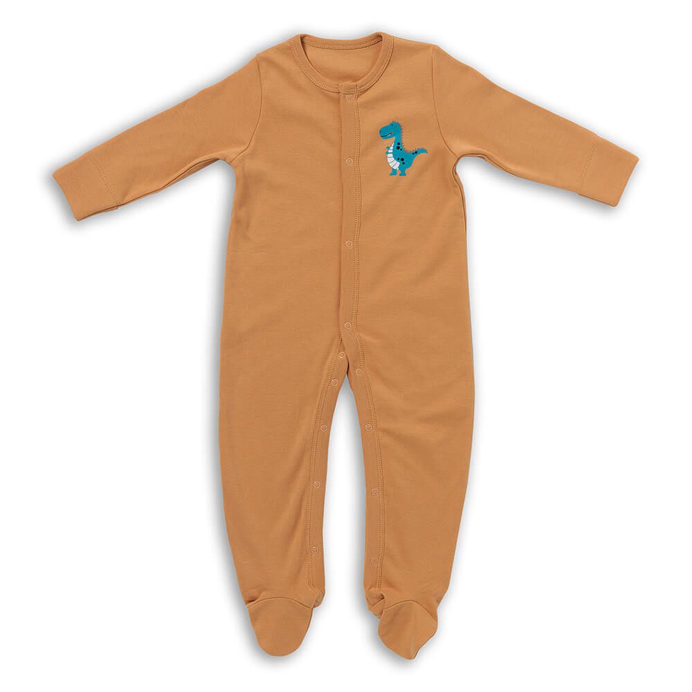 schlummersack Baby Schlafanzug Strampler aus 100% Bio-Baumwolle Langarm Größe 74 Jurassic