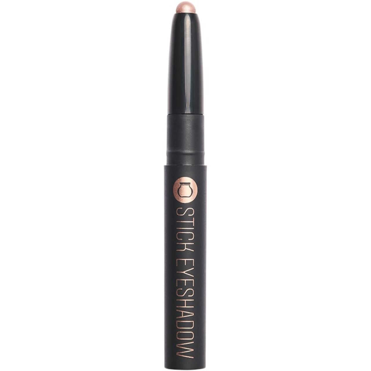 Stift-Lidschatten. Schwarzer Stift mit rosafarbenem Lidschatten. Aufschrift: STICK EYESHADOW.