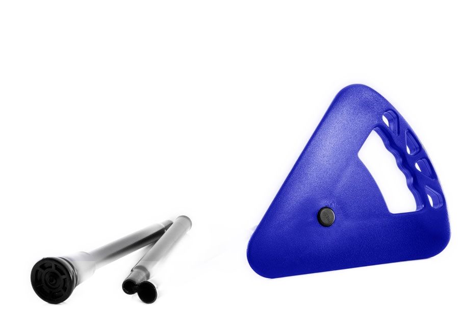 Flipstick Sitzstock faltbar und Höhen verstellbar royalblau