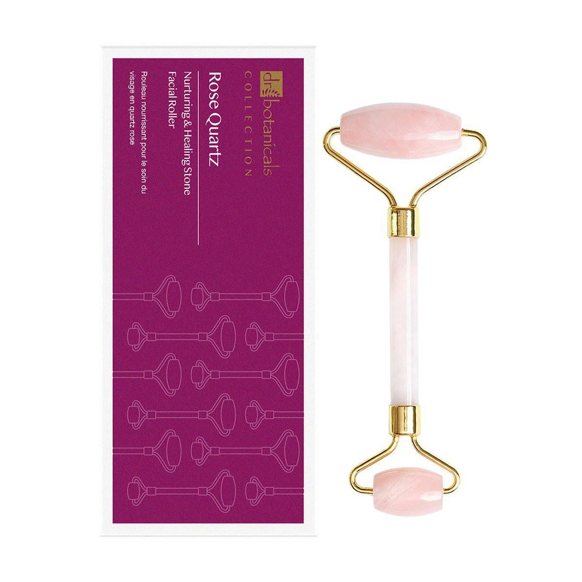 Dr Botanicals Rose Quartz Nurturing & Healing Stone Facial Roller (Rose Gold Handle) 1 ml