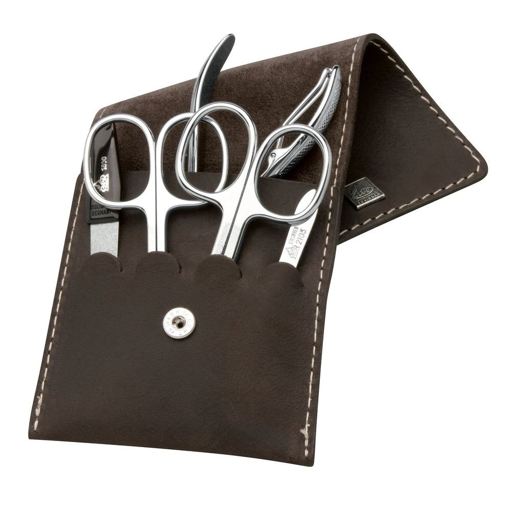 Erbe Solingen Maniküre Herren Taschenetui Braun 1 St Set