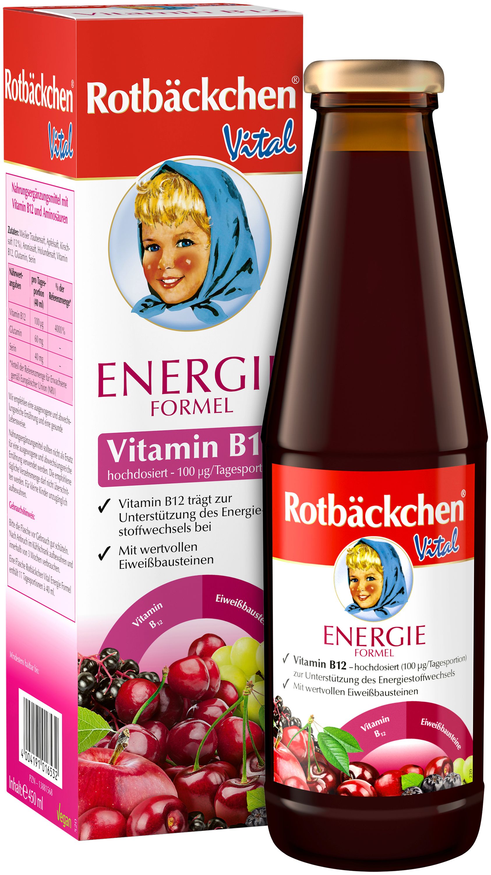 Rotbäckchen Vital Energie Formel 3x450 ml Saft