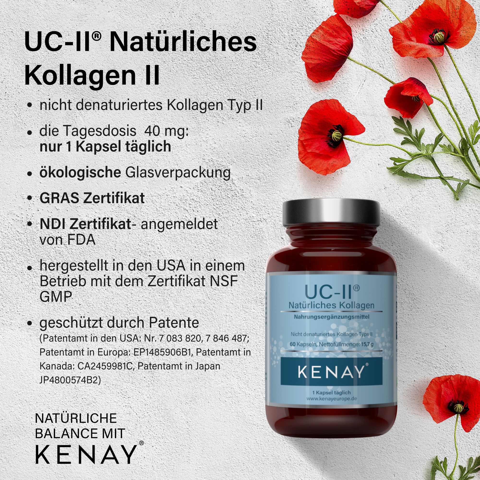 UC-II® Natürliches Kollagen II KENAY®