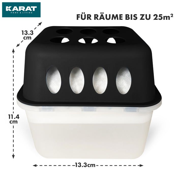 KARAT Luftentfeuchter Hava - Granulat Raumentfeuchter Schwarz