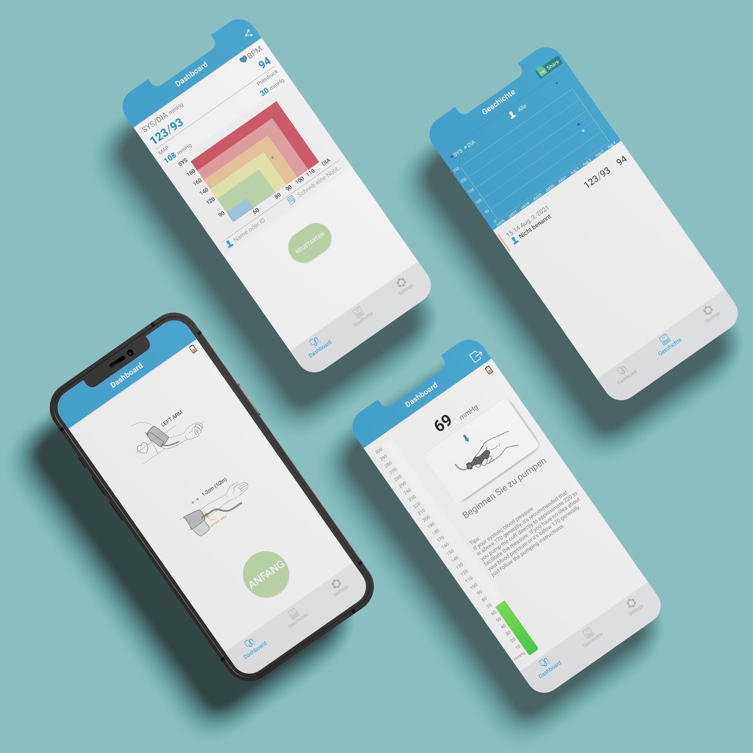 Pulox by Viatom - AirBP - Oberarm-Blutdruckmessgerät mit Bluetooth und App für iOS & Android