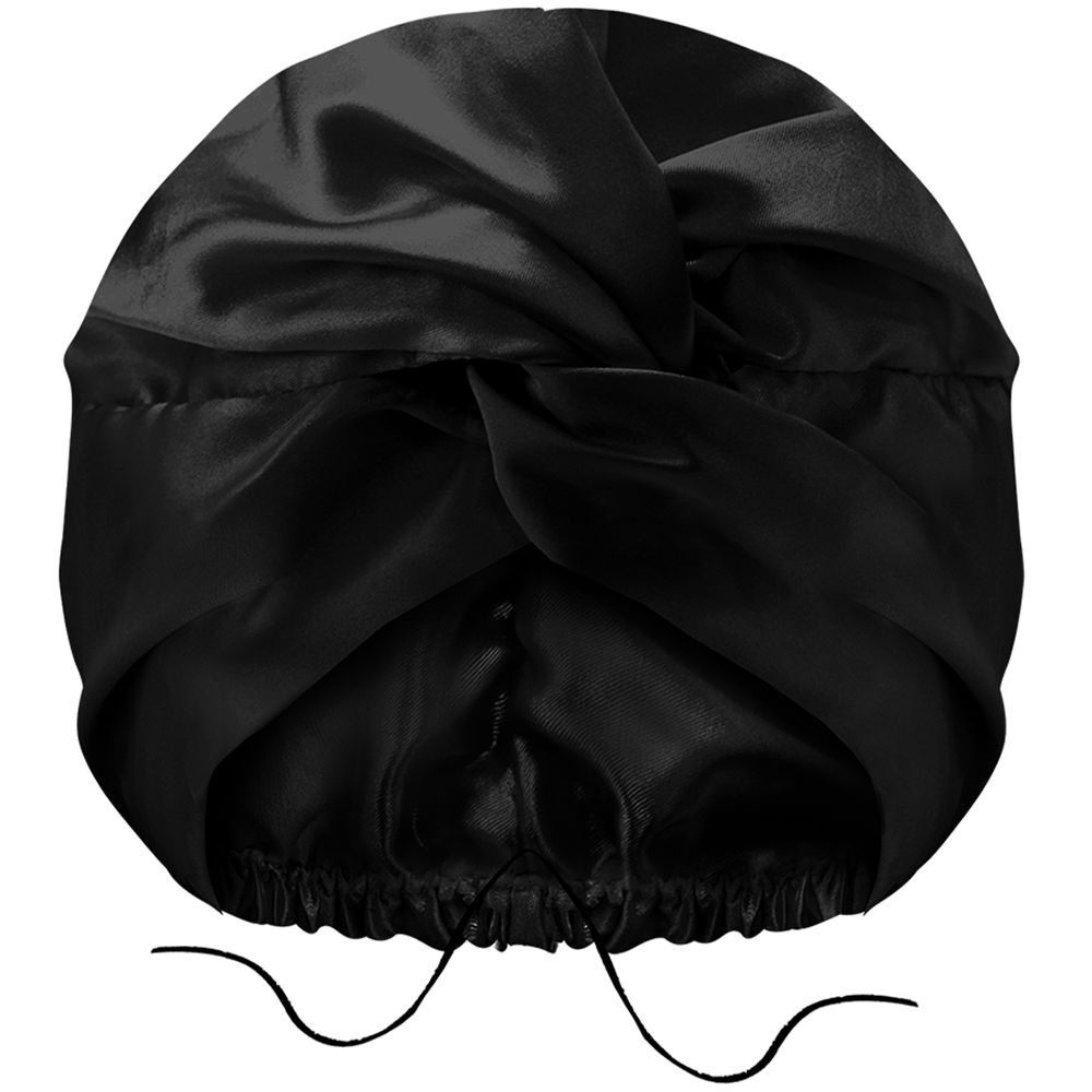 Glov Doppellagige Anti-Frizz Schlafhaube aus Satin, Schwarz 1 St