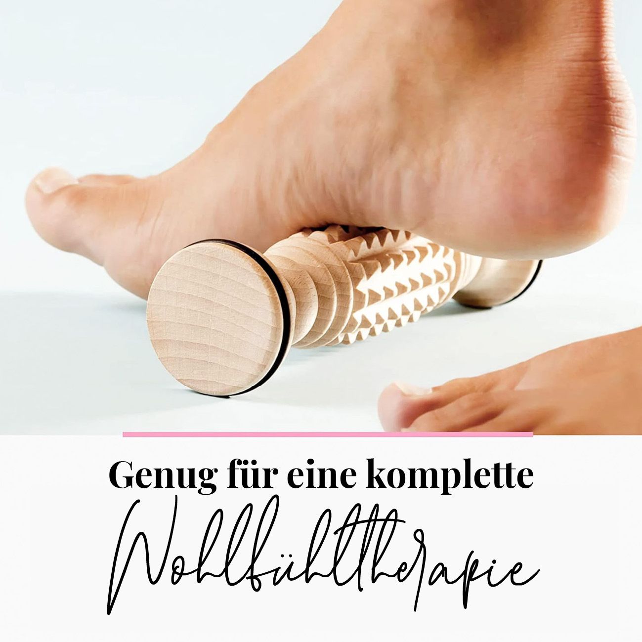 tuuli Massagerolle Massageroller Massagegerät Fuß Fußmassagegerät aus Holz