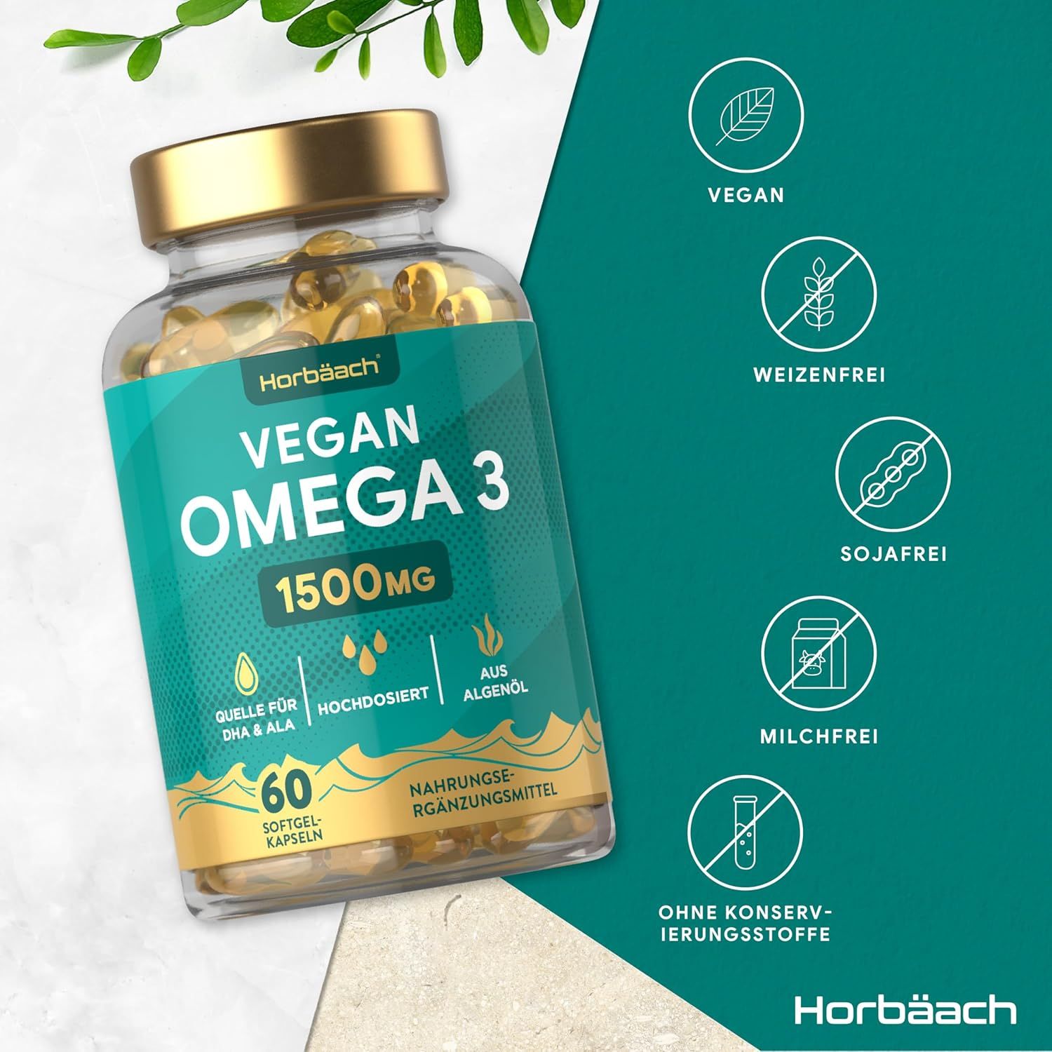 Horbaach Vegan Omega 3 Kapseln
