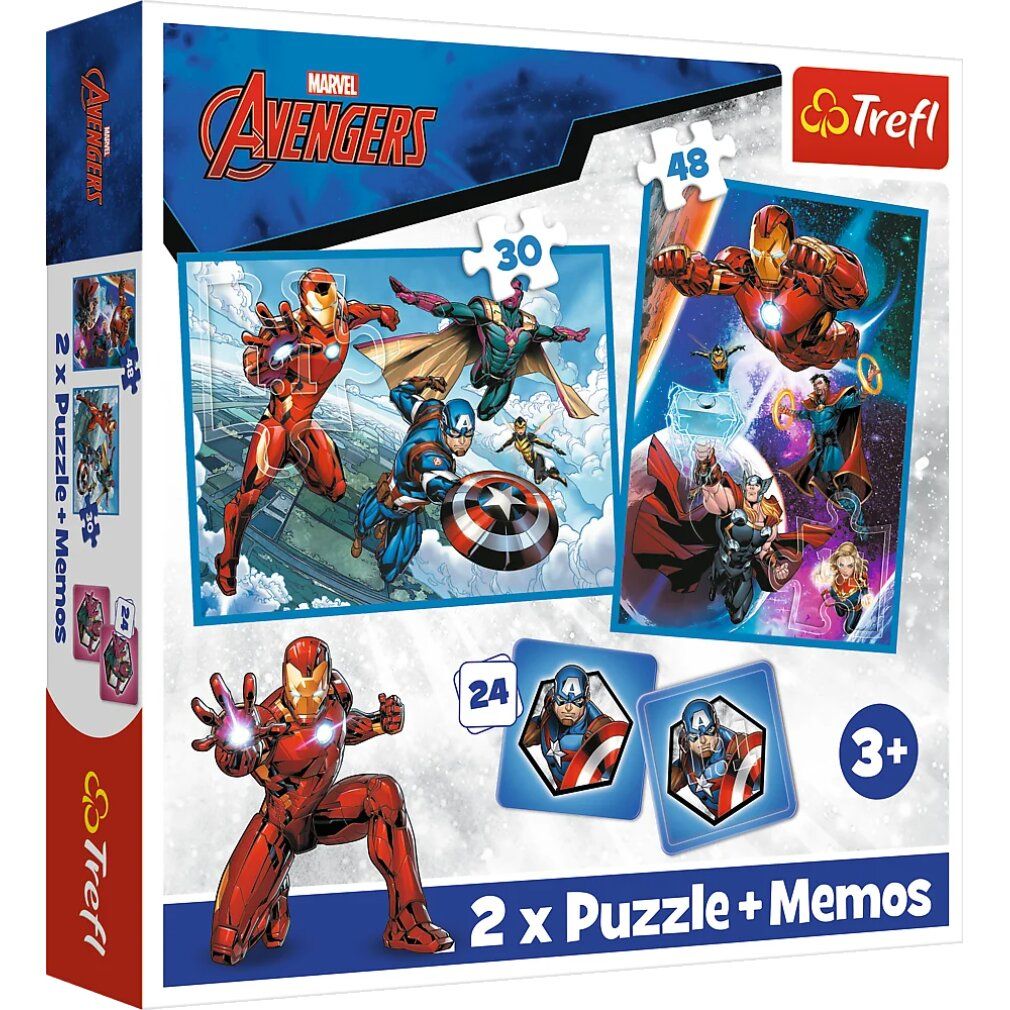 trefl 3in1 Avengers: Helden in Aktion (2x Puzzle + Memory-Spiel)