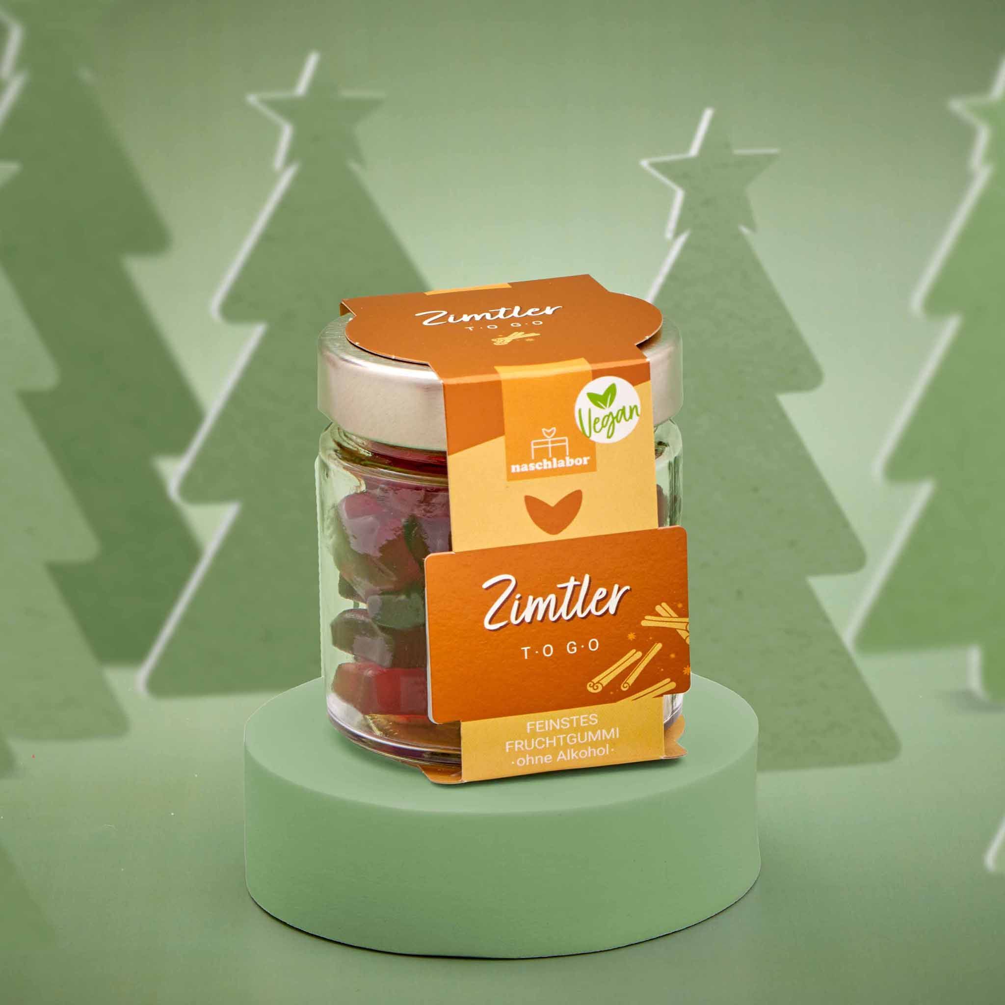 naschlabor Vegan Zimtler To Go Fruchtgummi im Geschenkglas 120 g