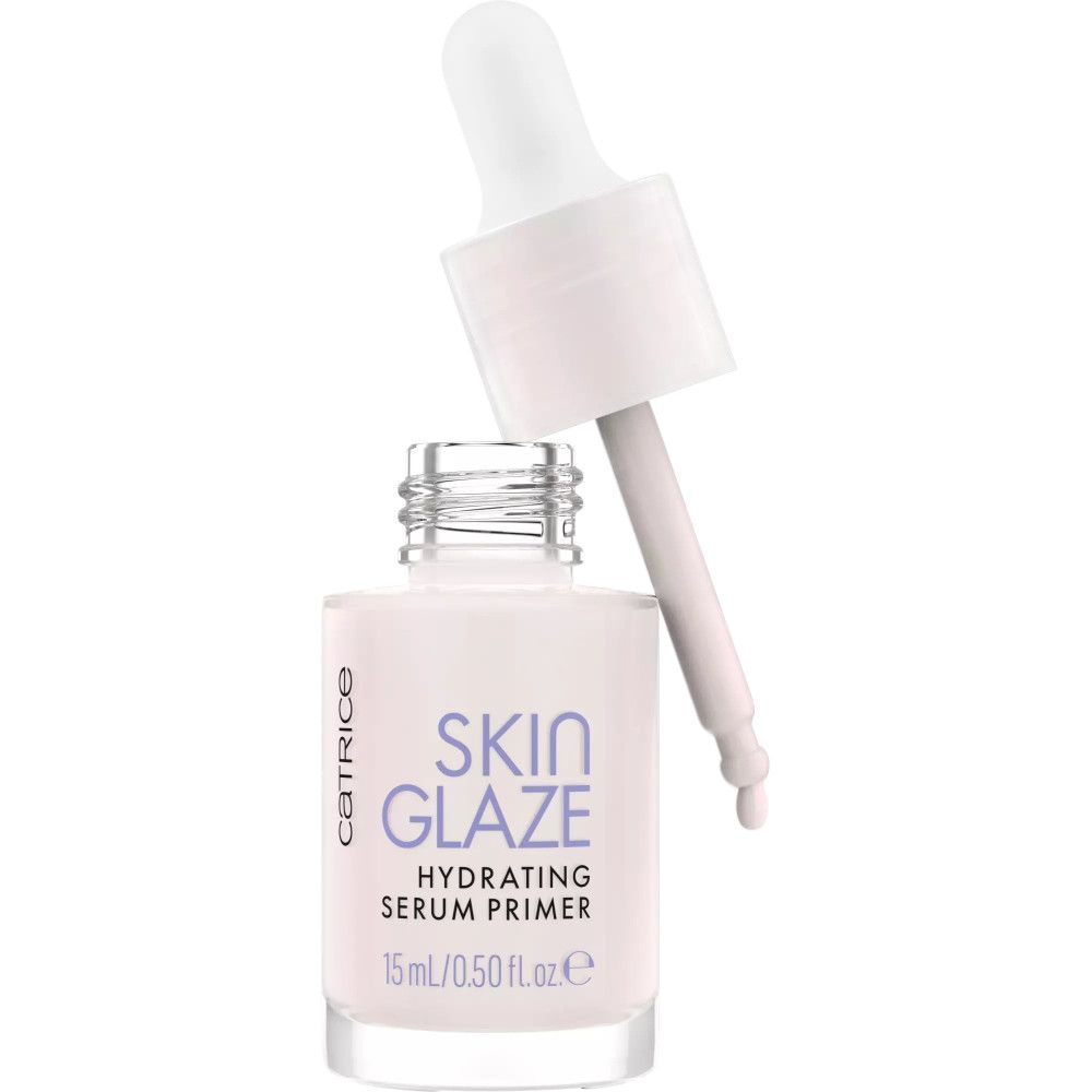 Geöffnete Catrice Skin Glaze Serum-Primer Flasche mit Pipette.