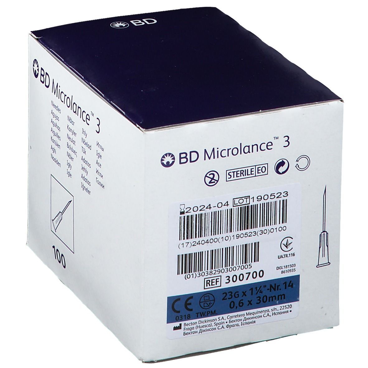 BD Microlance 3 Kanülen 23 G 1/4 0,6 x 30 mm