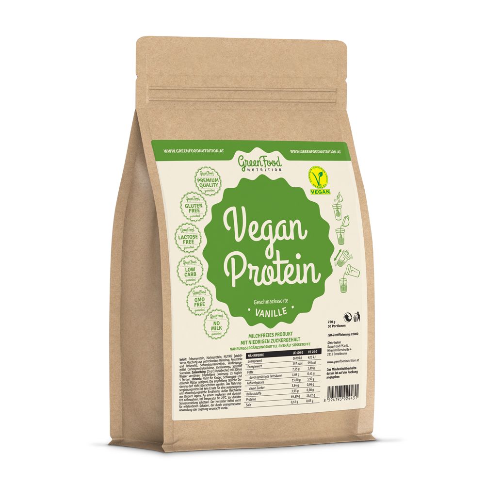 GreenFood Nutrition Vegan Protein Vanille
