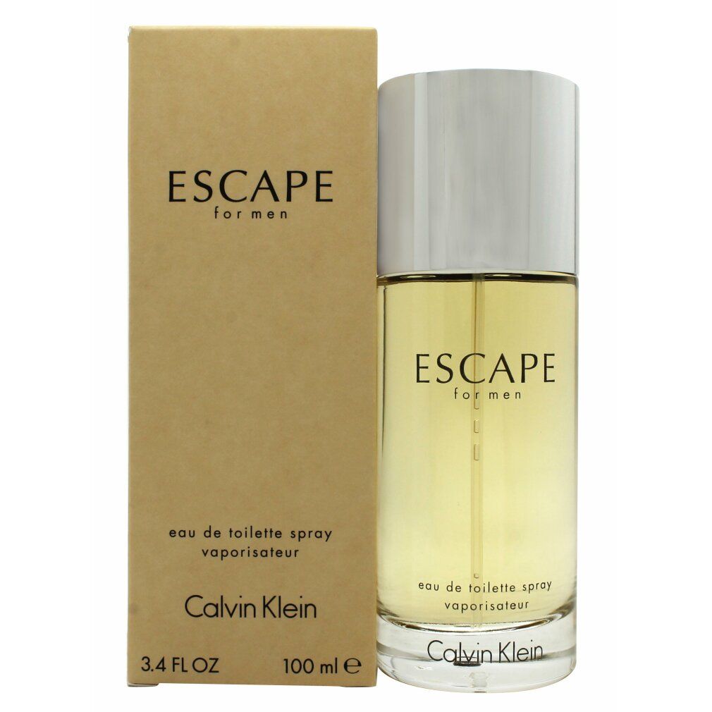 Calvin Klein Escape for Men Eau de Toilette Spray und Verpackung, 100 ml.
