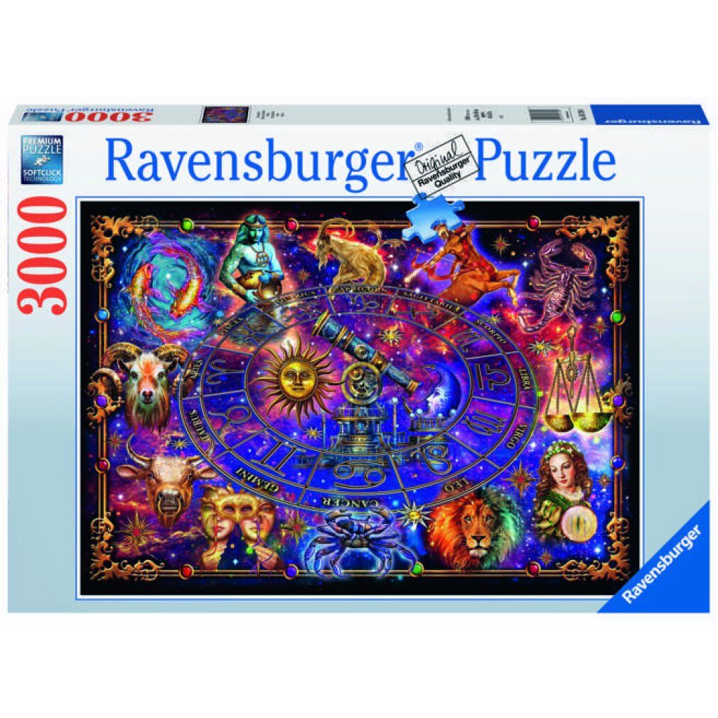 Puzzle-Box mit Sternzeichen-Motiv. Marke Ravensburger. 3000 Teile. Premium Puzzle. Original Qualität.