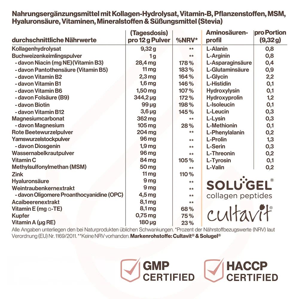 Collaviva KollagenVital Erdbeere 400g Premium Beauty Komplex