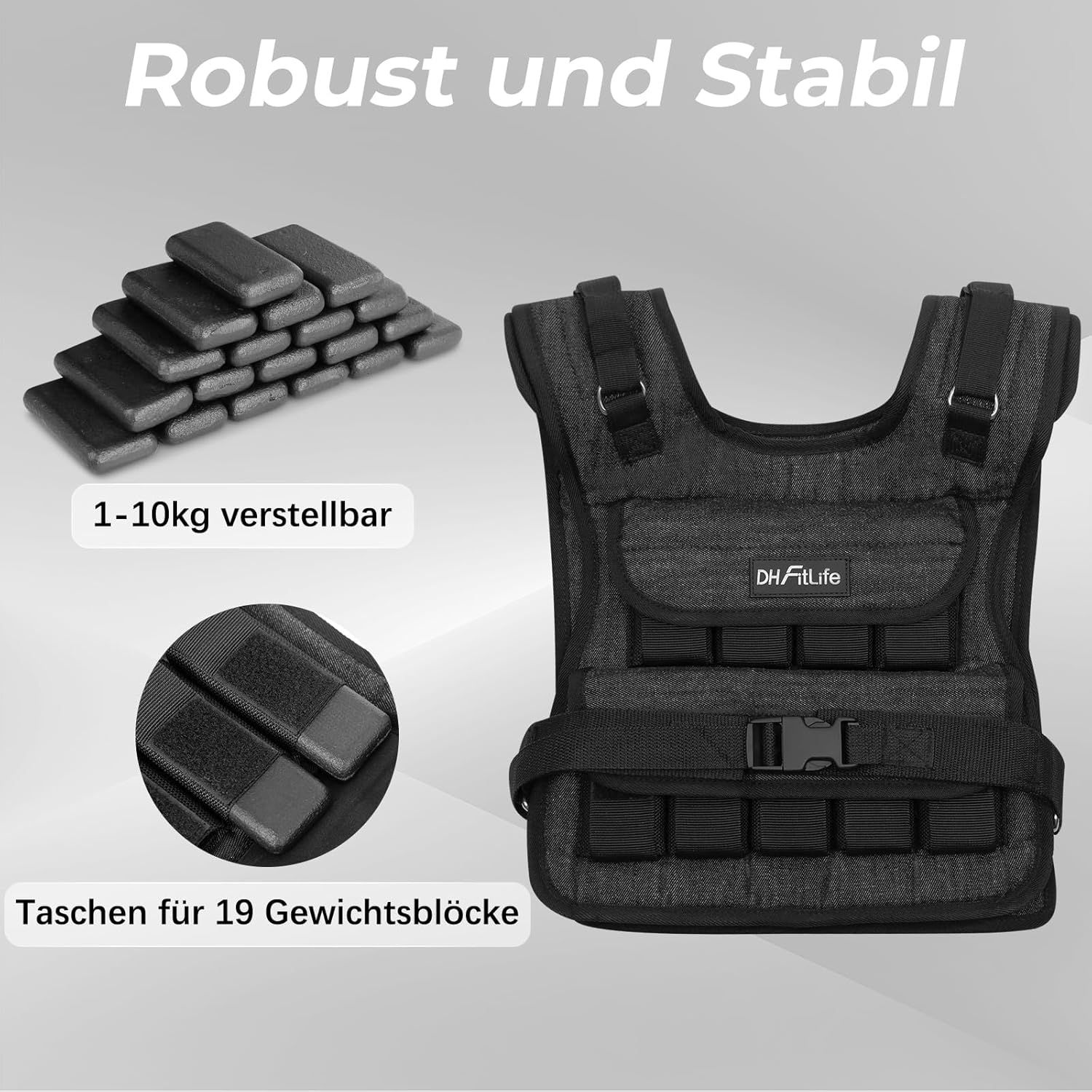 DH FitLife kompakte verstellbare Gewichtsweste