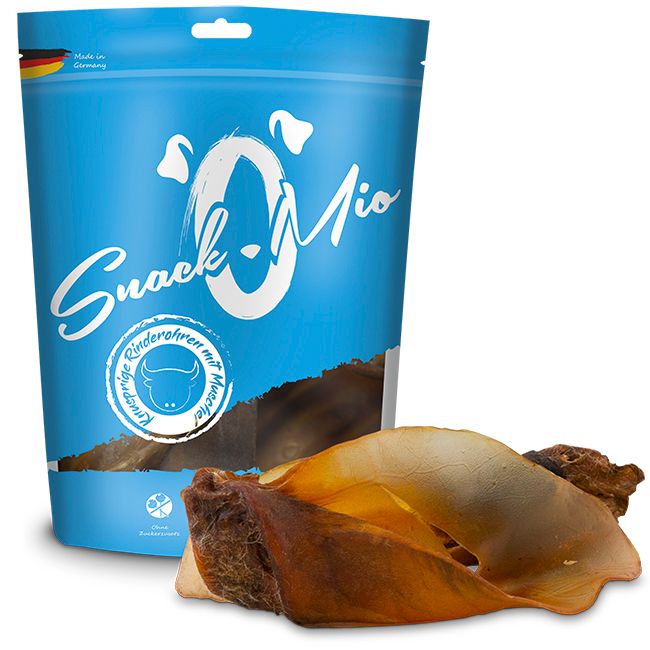 SnackOMio - Knusprige Rinderohren mit Muschel