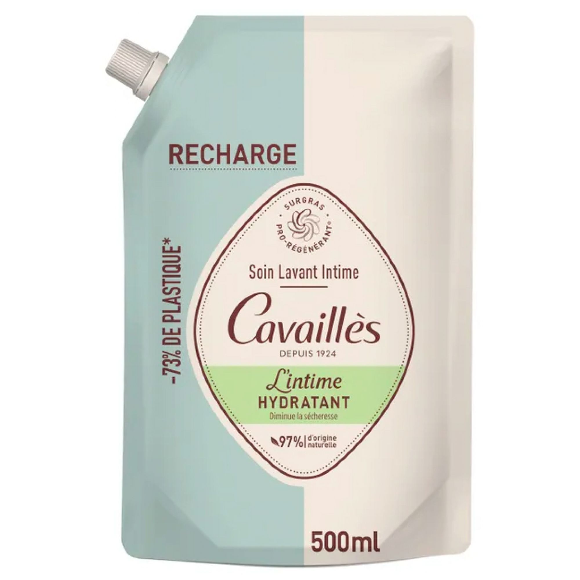 Cavaillès Feuchtigkeitsspendende Intimpflege Eco-Nachfüllpackung 6,2x14,3x21,5 cm