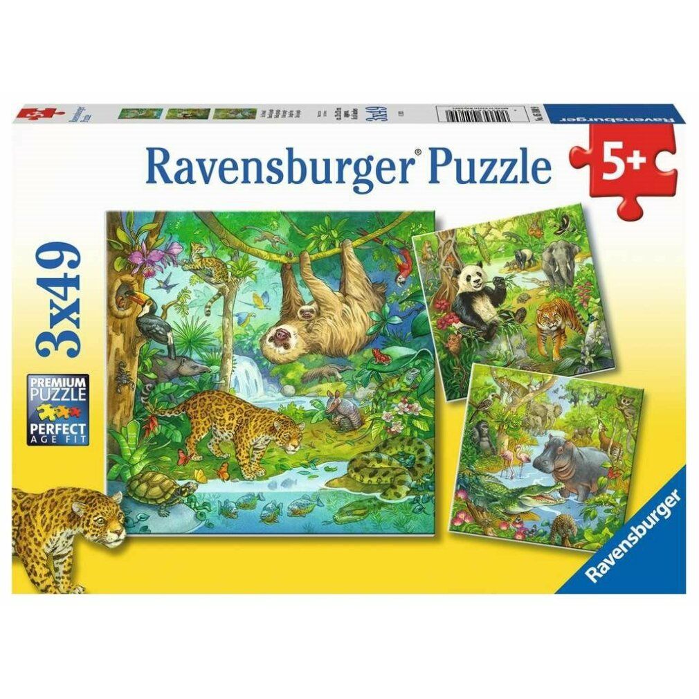 ravensburger Puzzle Dschungeltiere 3x49 Teile