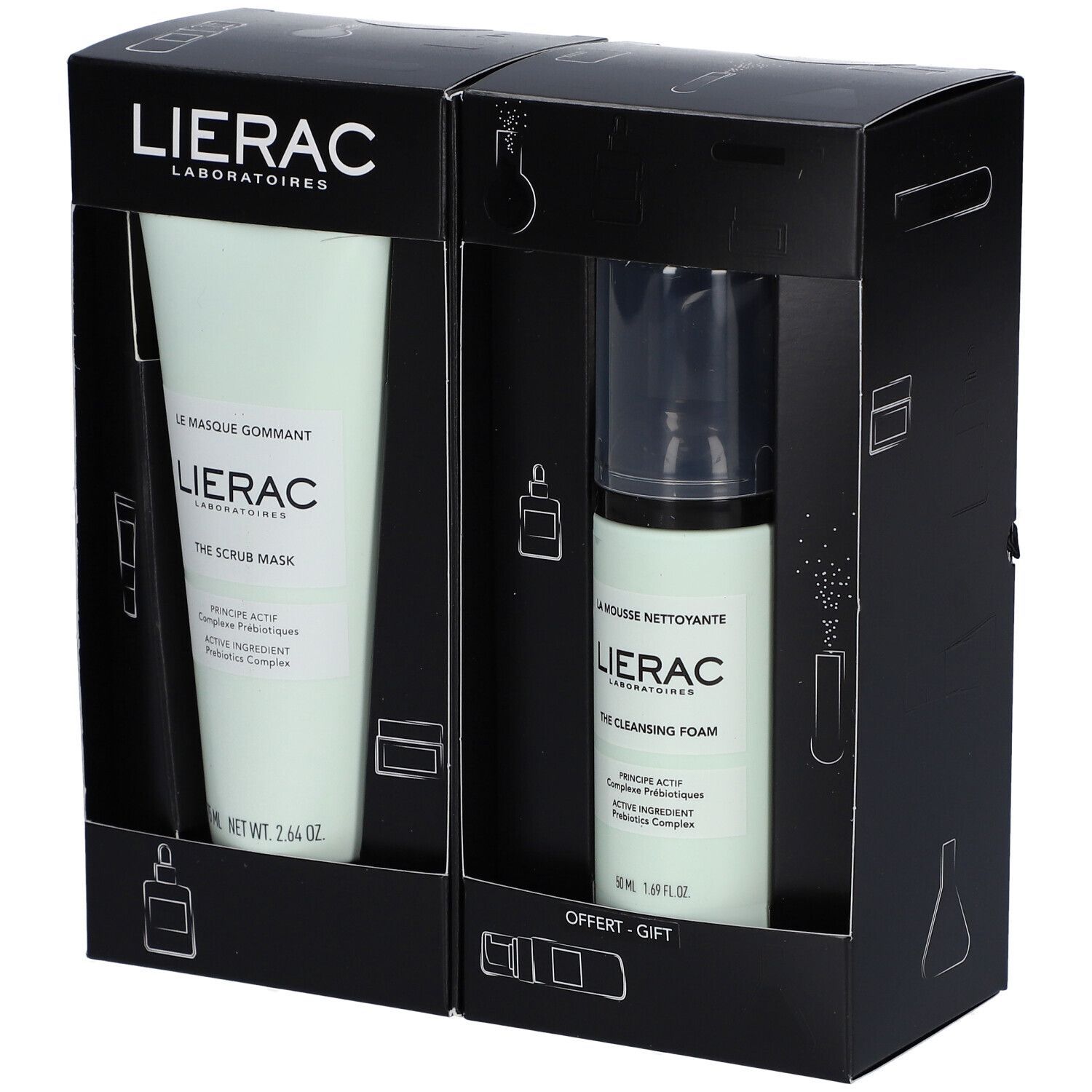 LIERAC Peeling Gesichtsmaske + Reinigungsschaum Geschenkset