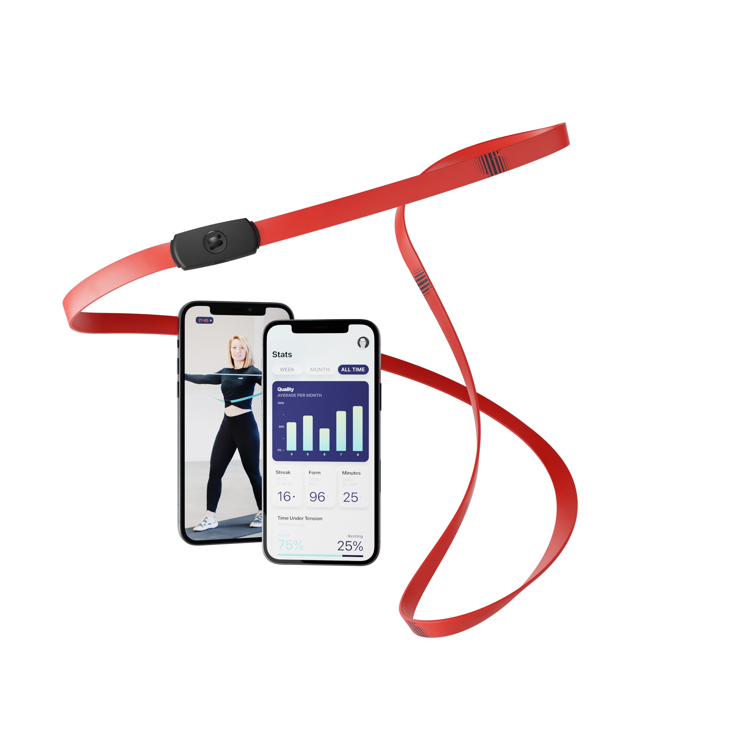 STRAFFR Smartes Fitnessband mit App - strong