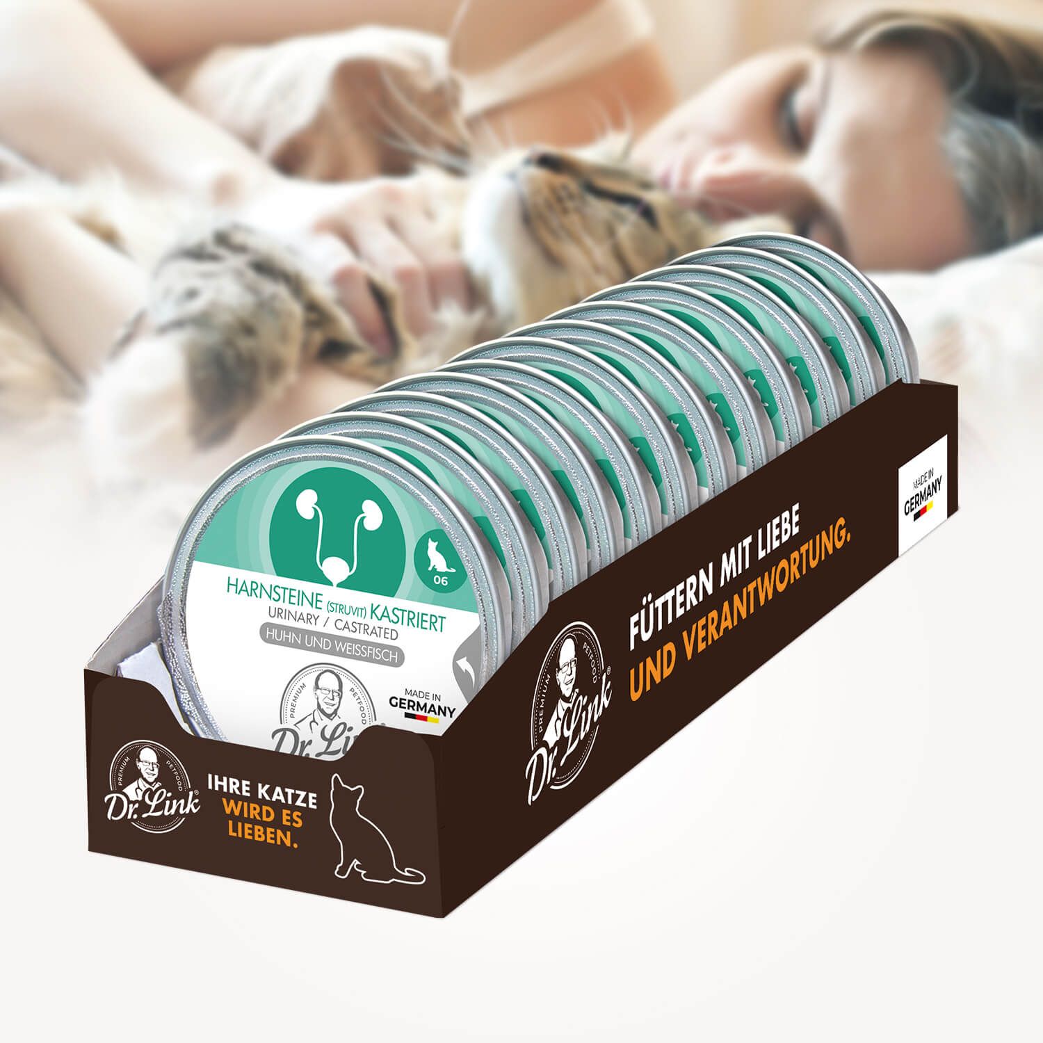 Dr. Link® SPEZIAL-DIÄT Harnsteine (Struvit) / Kastriert | Urinary / Castrated Huhn und Weißfisch