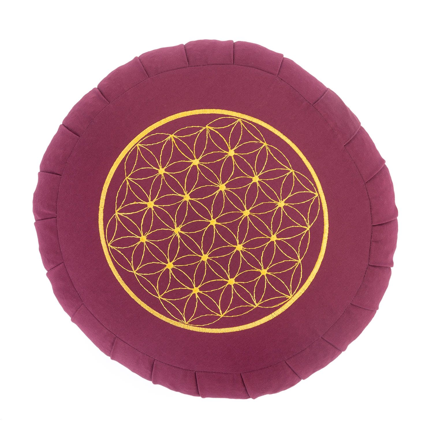 bodhi Meditationskissen ZAFU ECO Stick Blume des Lebens, Füllung Dinkelhülsen