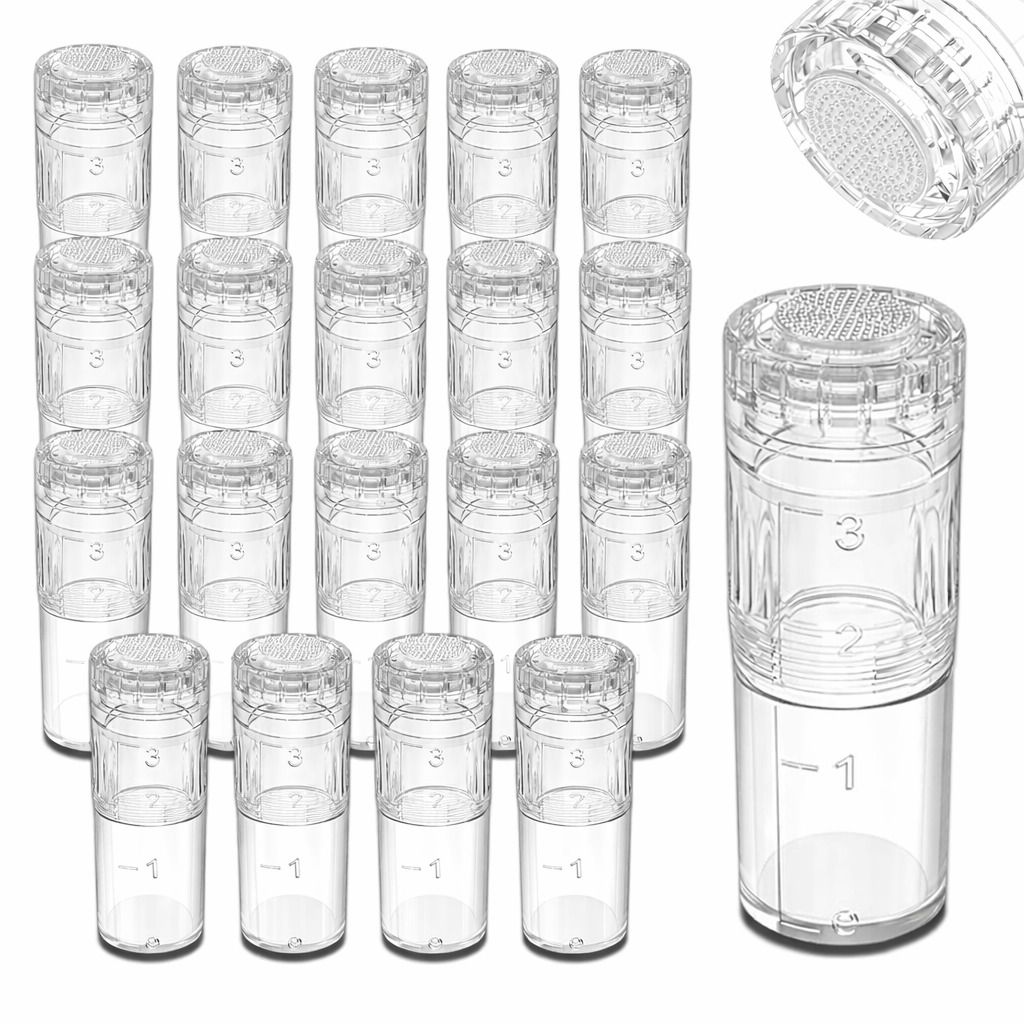 20 transparente Microneedling-Nadeln. Zylindrische Form mit Skala. Nano-Nadeln für COOL-i A3.