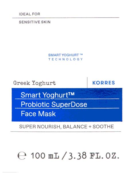 KORRES Greek Yoghurt Probiotische Gesichtsmaske, 100ml.
