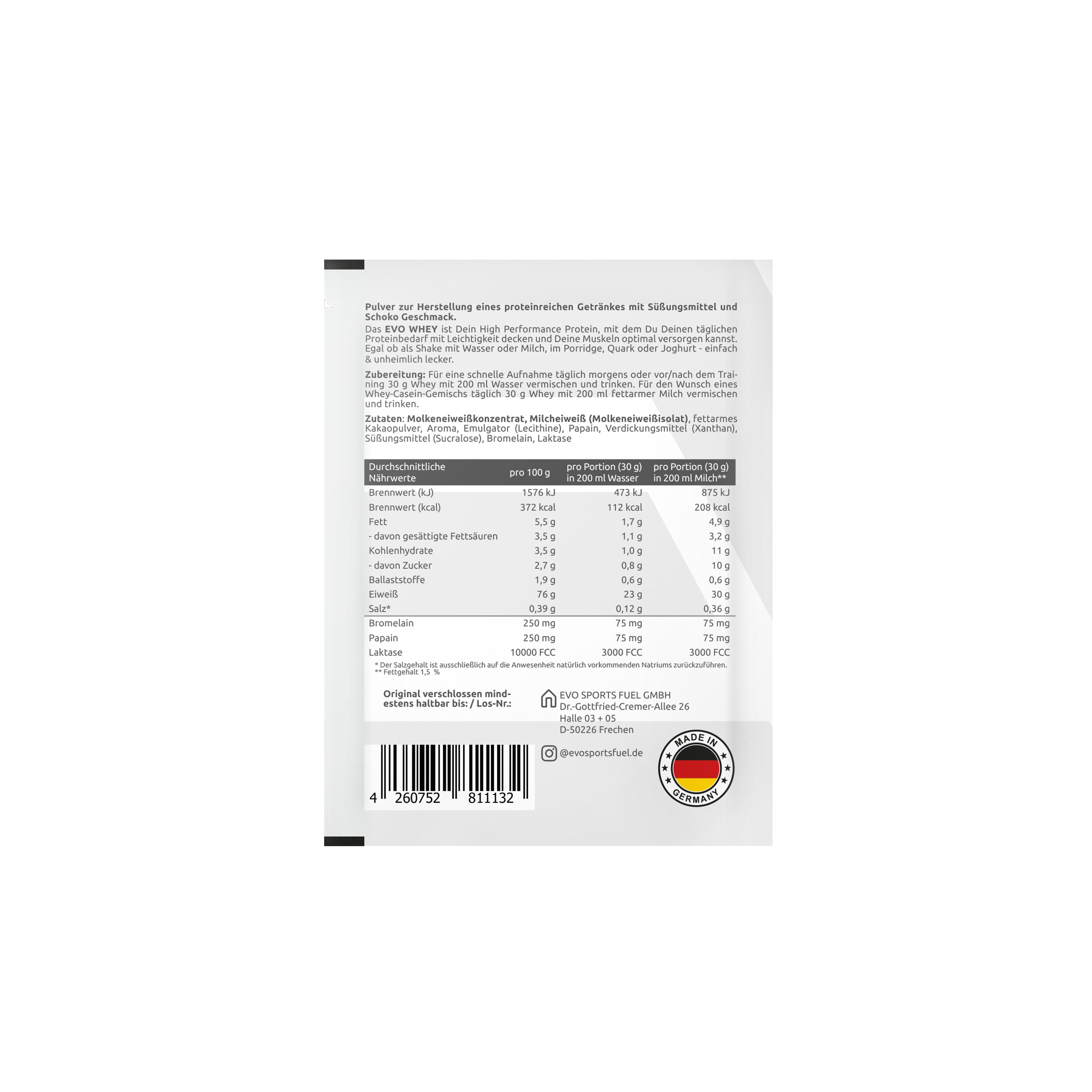 EVO Whey Protein Matrix Schoko