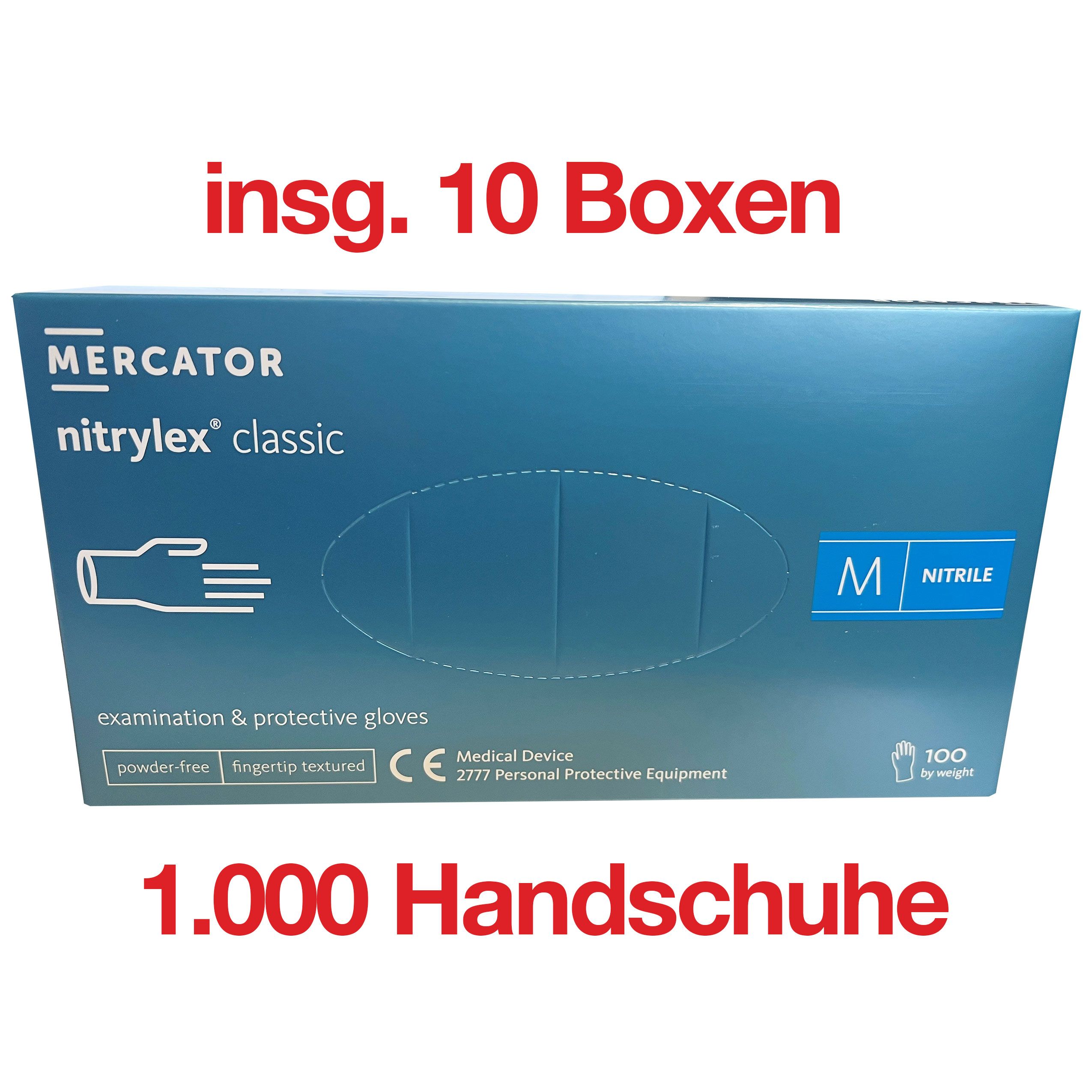 Mercator Nitril Handschuhe nitrylex classic M