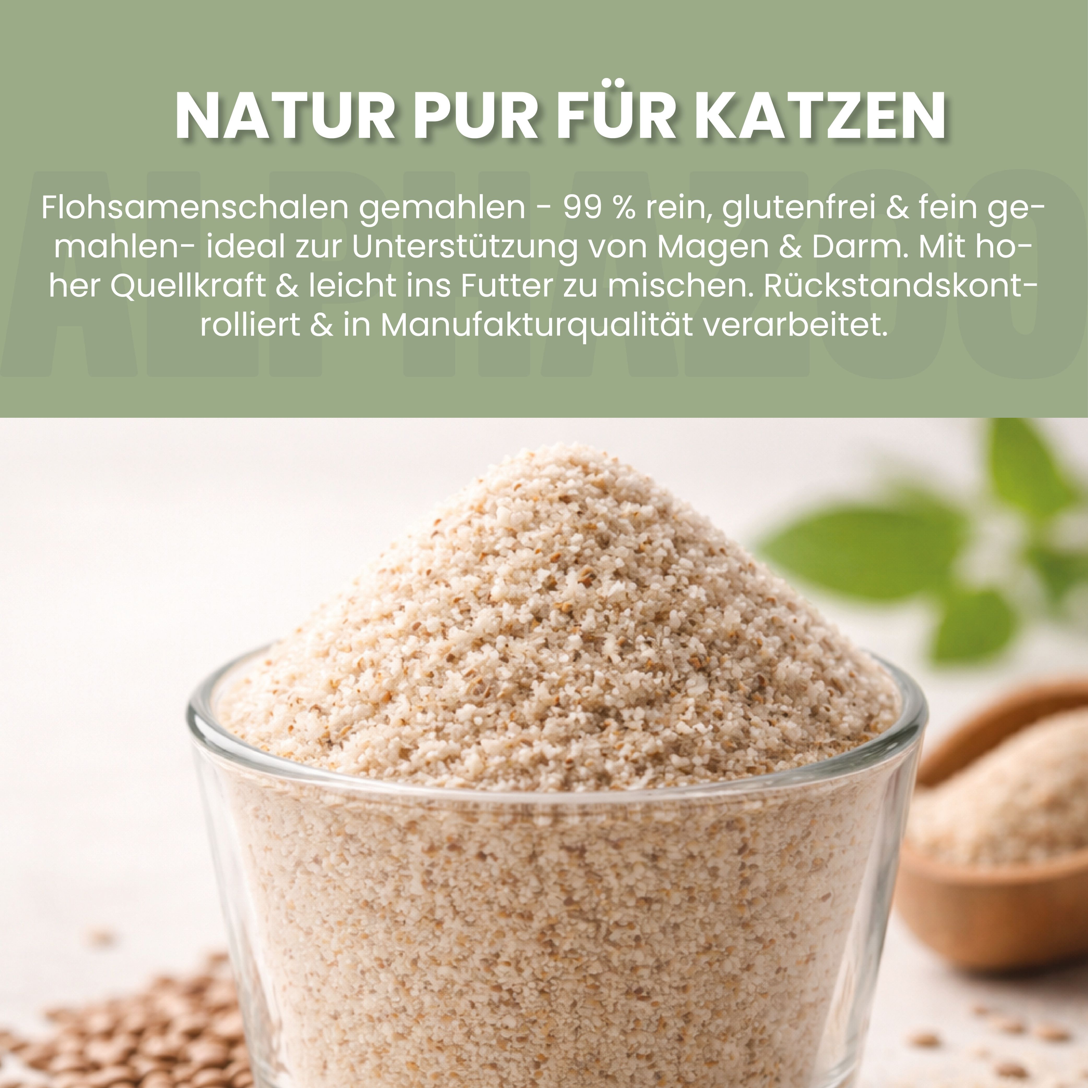 Flohsamenschalen gemahlen für Katzen