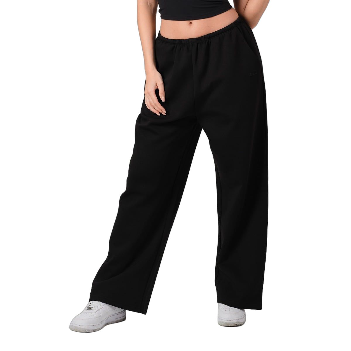 GymBeam Jogger Damen oversized mit Kordelzug und Taschen Black