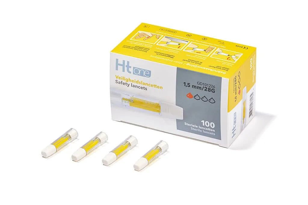 Ht One - Lancette di Sicurezza (1,5 mm) - per il controllo della glicemia