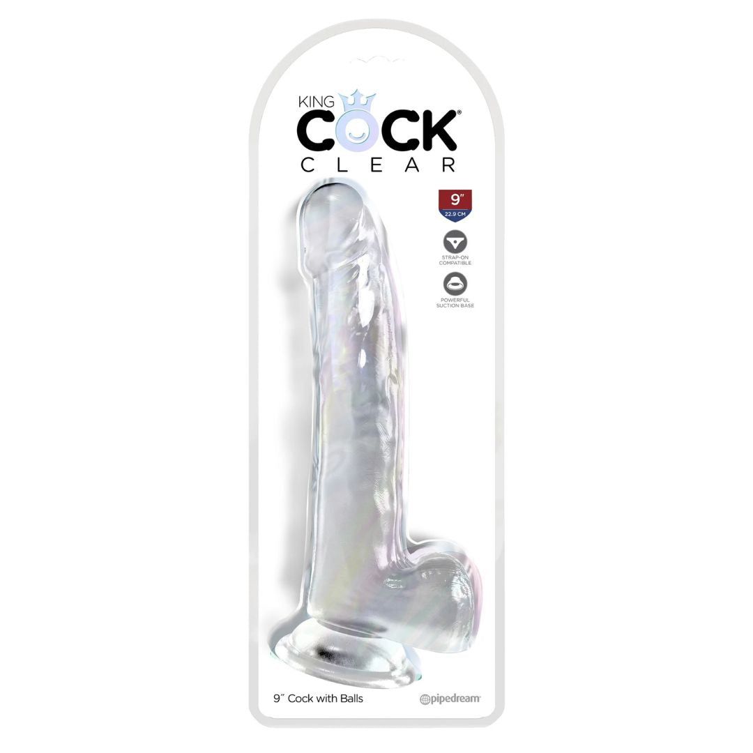 Stylischer Naturdildo mit Saugfuß, King Cock Clear 1 St