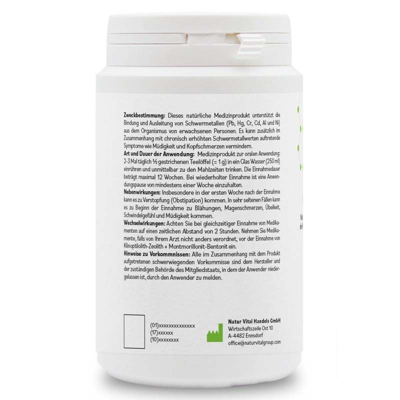 ZeoBent MED Detox Pulver ultrafein 120 g zur Herstellung einer Susp. zum Einnehmen