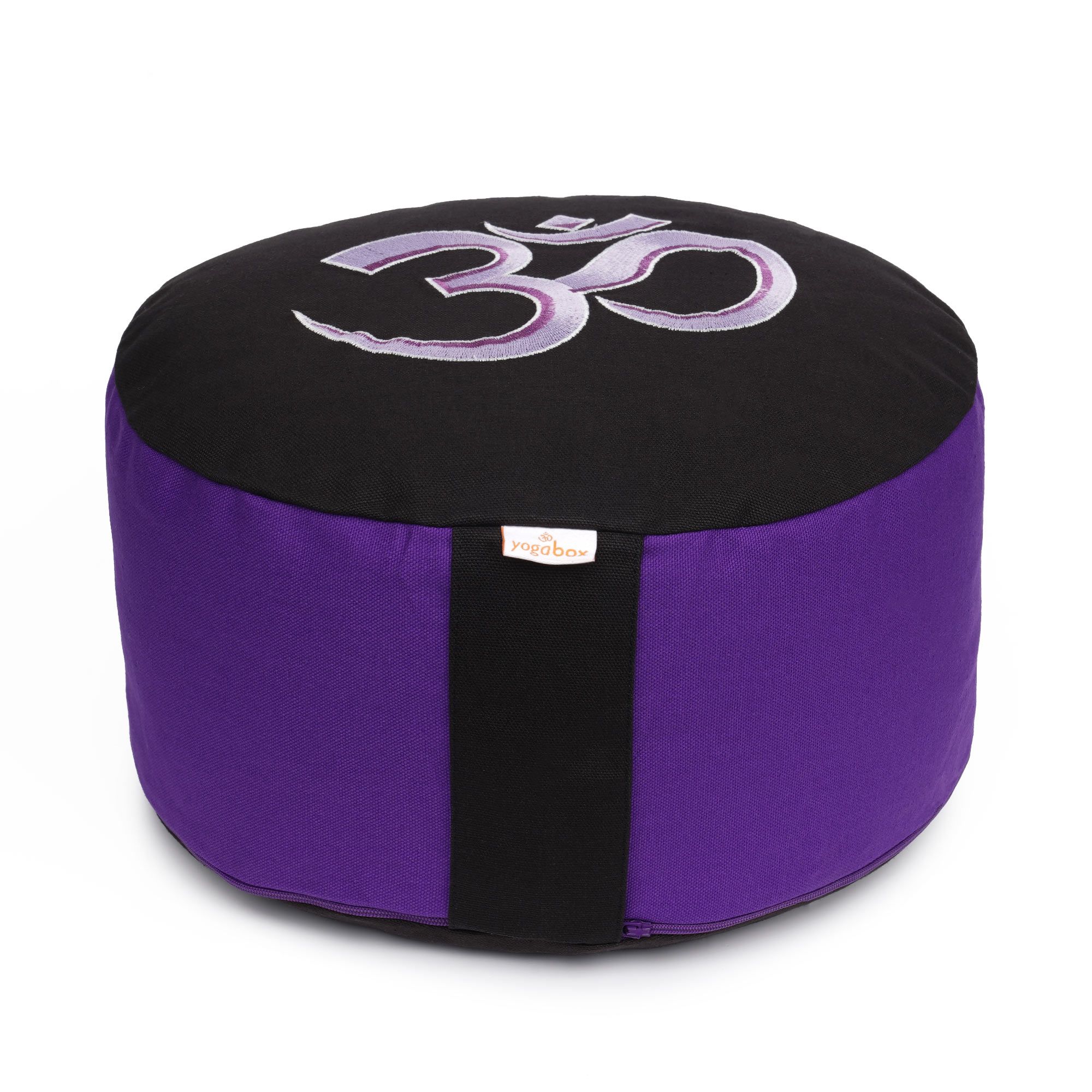 yogabox Meditationskissen Glückssitz® mit OM - Symbol violett/schwarz 33 x 15,0 cm 1 St
