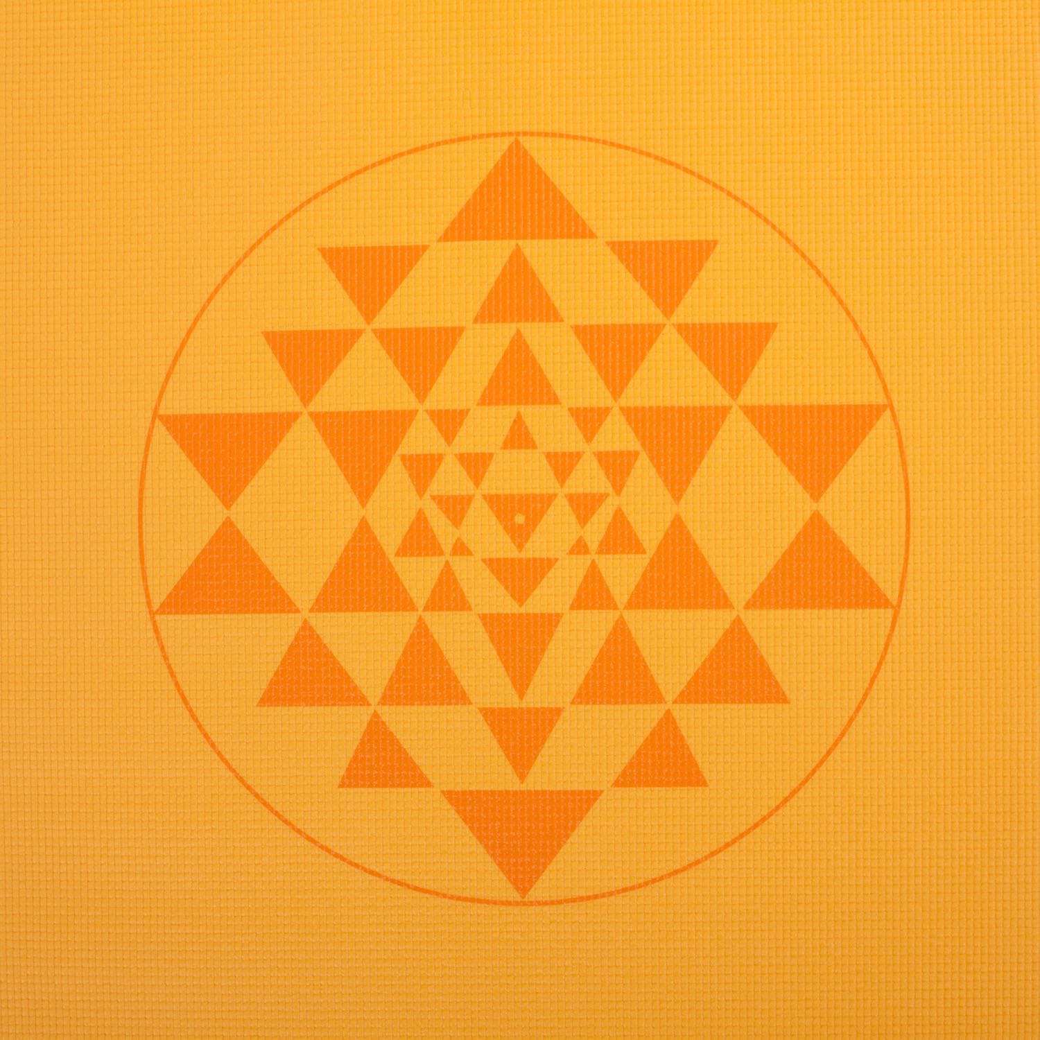 Yogamatte LEELA Collection SAFRAN, Yantra/Alignment orange, PVC 896-YS