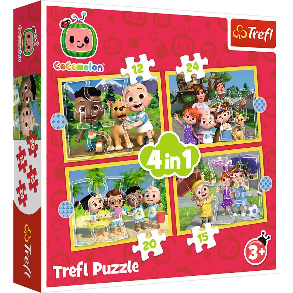 trefl Puzzle Cocomelon: Treffen 4in1 (12,15,20,24 Teile)
