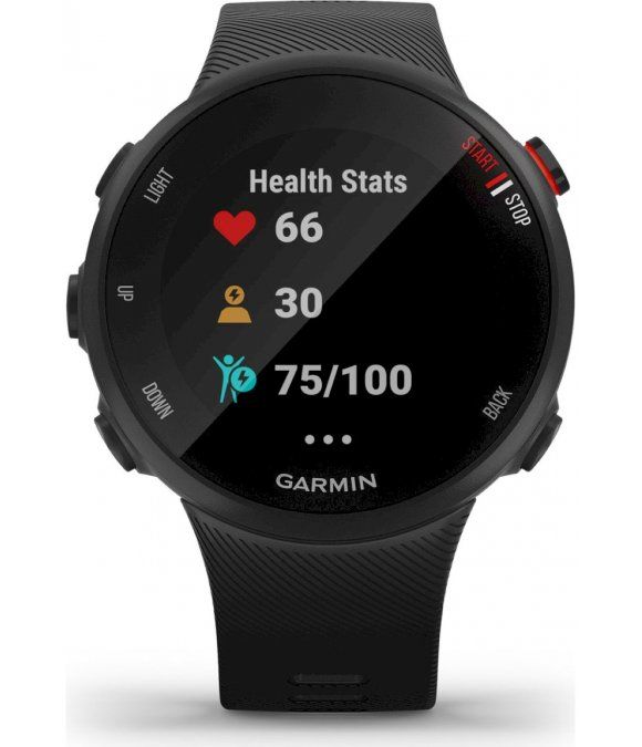 Pulsuhr / Tracker Garmin - SmartWatch - Forerunner 45S schwarz Silikon-Armband 18mm